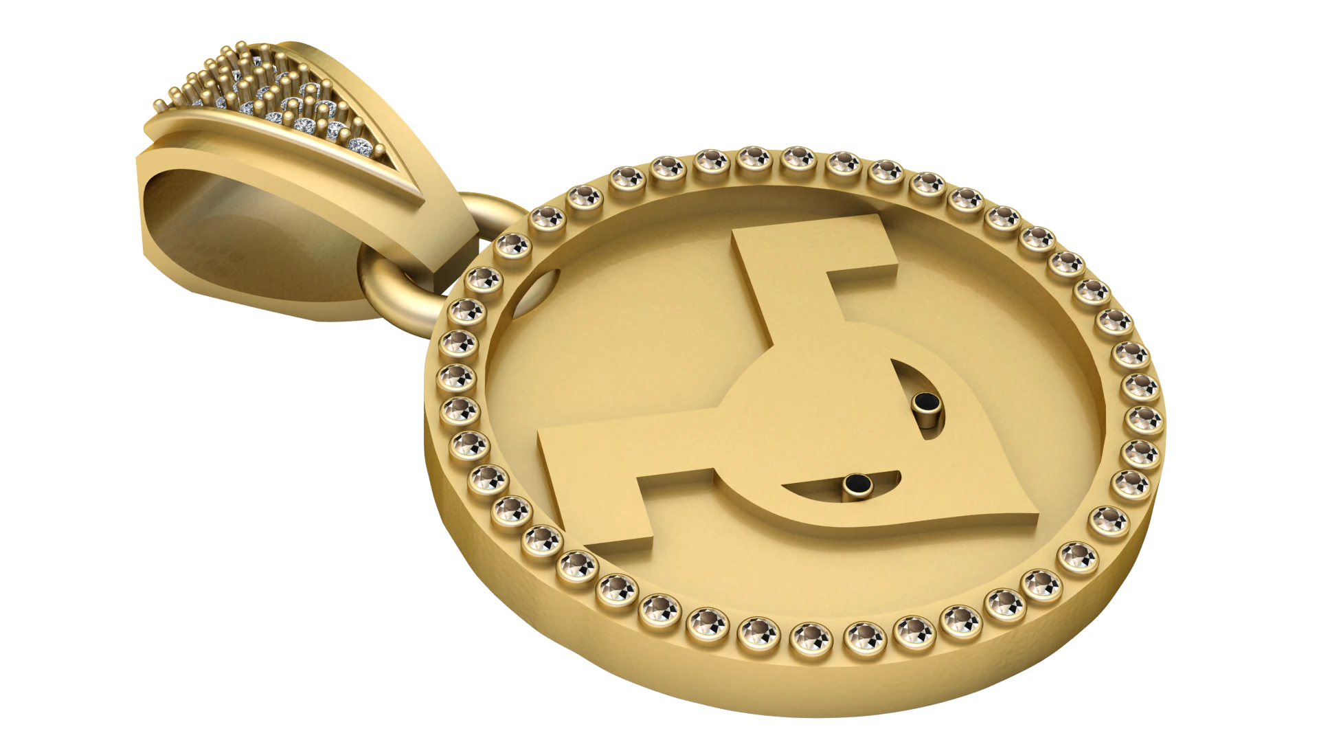 Futuristic pendant 3D Print Model .c4d .max .obj .3ds .fbx .stl .blend 