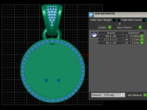 Futuristic pendant 3D-Druckmodell