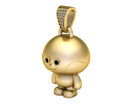 Cute gold pendant 3D Print Model
