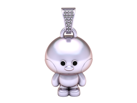 Cute gold pendant 3D Print Model