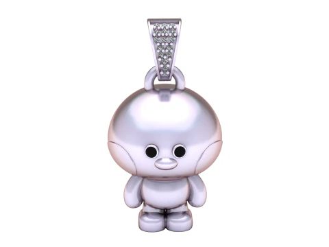 Cute gold pendant 3D Print Model