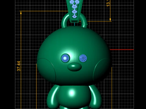 Cute gold pendant 3D Print Model