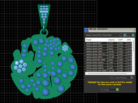 Nature inspired gold pendant 3D Print Model