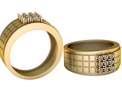 Modern gold ring Modello di stampa 3D