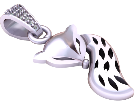Fox gold pendant Modello di stampa 3D