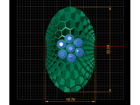 Honeycomb ring design pendant 3D Print Model