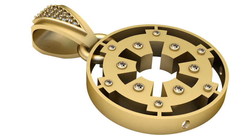 Mechanical pendant 3D 프린트 모델 .c4d .max .obj .3ds .fbx .stl .blend