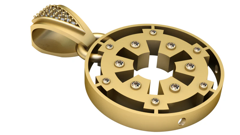 Механический кулон 3D Принт Модель .c4d .max .obj .3ds .fbx .stl .blend