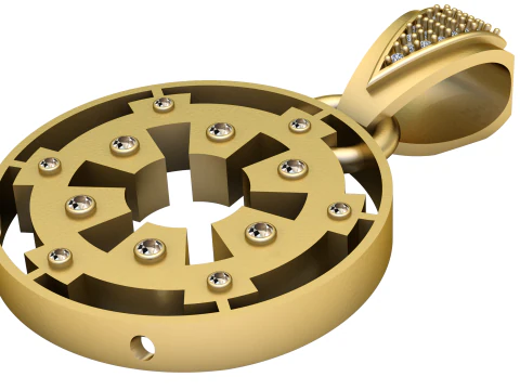 Liontin mekanis Model Cetak 3D