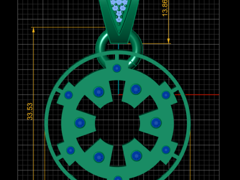 Mechanical pendant 3D 프린트 모델