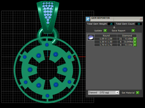 Liontin mekanis Model Cetak 3D