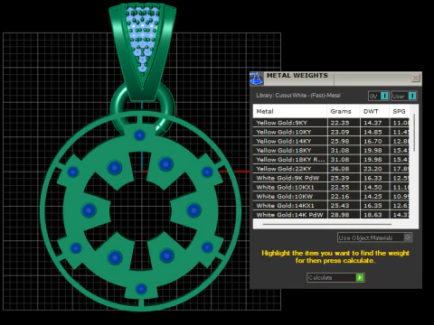 Liontin mekanis Model Cetak 3D