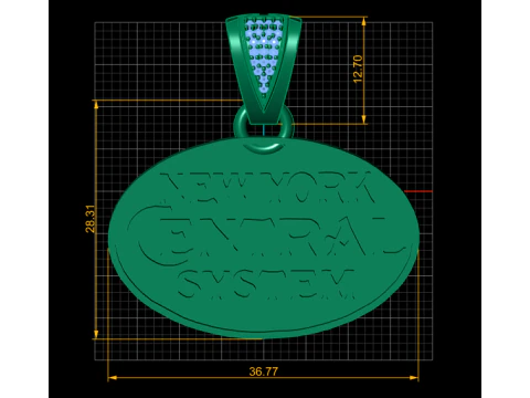 New york central system pendant 3D Print Model