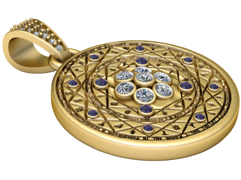 Gold Pendant 3D 프린트 모델