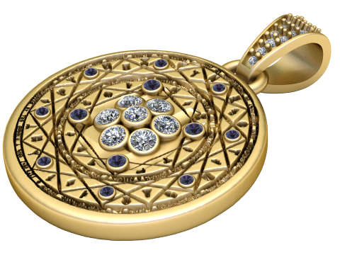 Gold Pendant 3Dプリントモデル