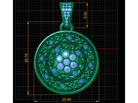 Gold Pendant 3Dプリントモデル