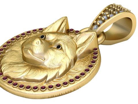 Wolf Pendant 3D 프린트 모델