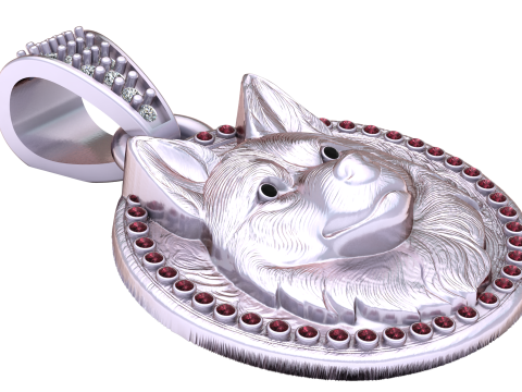 Wolf Pendant Modèles 3D en vedette