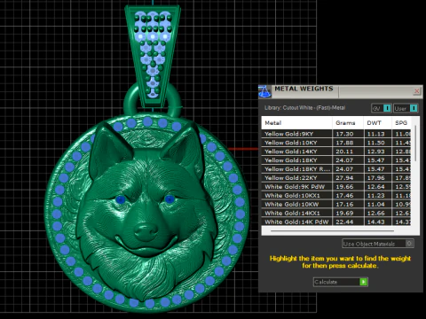 Wolf Pendant 3D Print Model
