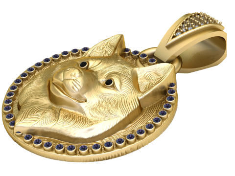 Dog Pendant Modello di stampa 3D