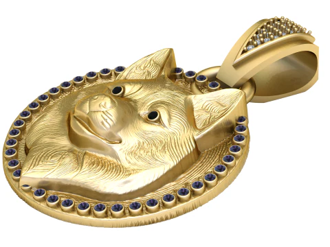 Dog Pendant 3D Print Model
