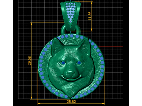 Dog Pendant 3D Print Model