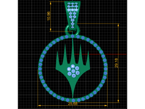 Modern Gold Pendant 3D-Druckmodell