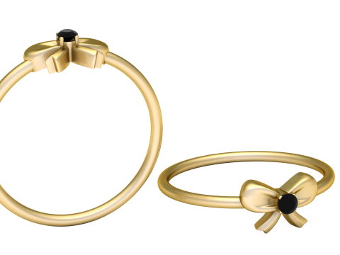 Bow Design Ring 3D Baskı Modeli