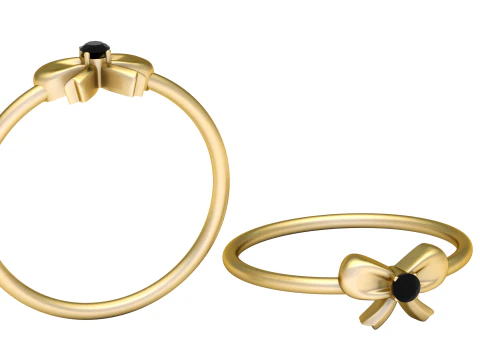 धनुष डिजाइन की अंगूठी 3D प्रिंट मॉडल