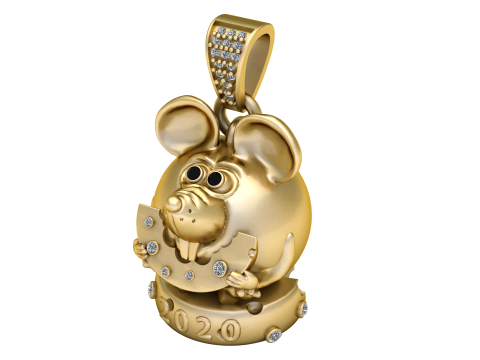 Mouse Pendant 3D Print Model