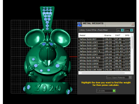 Ciondolo topo Modello di stampa 3D