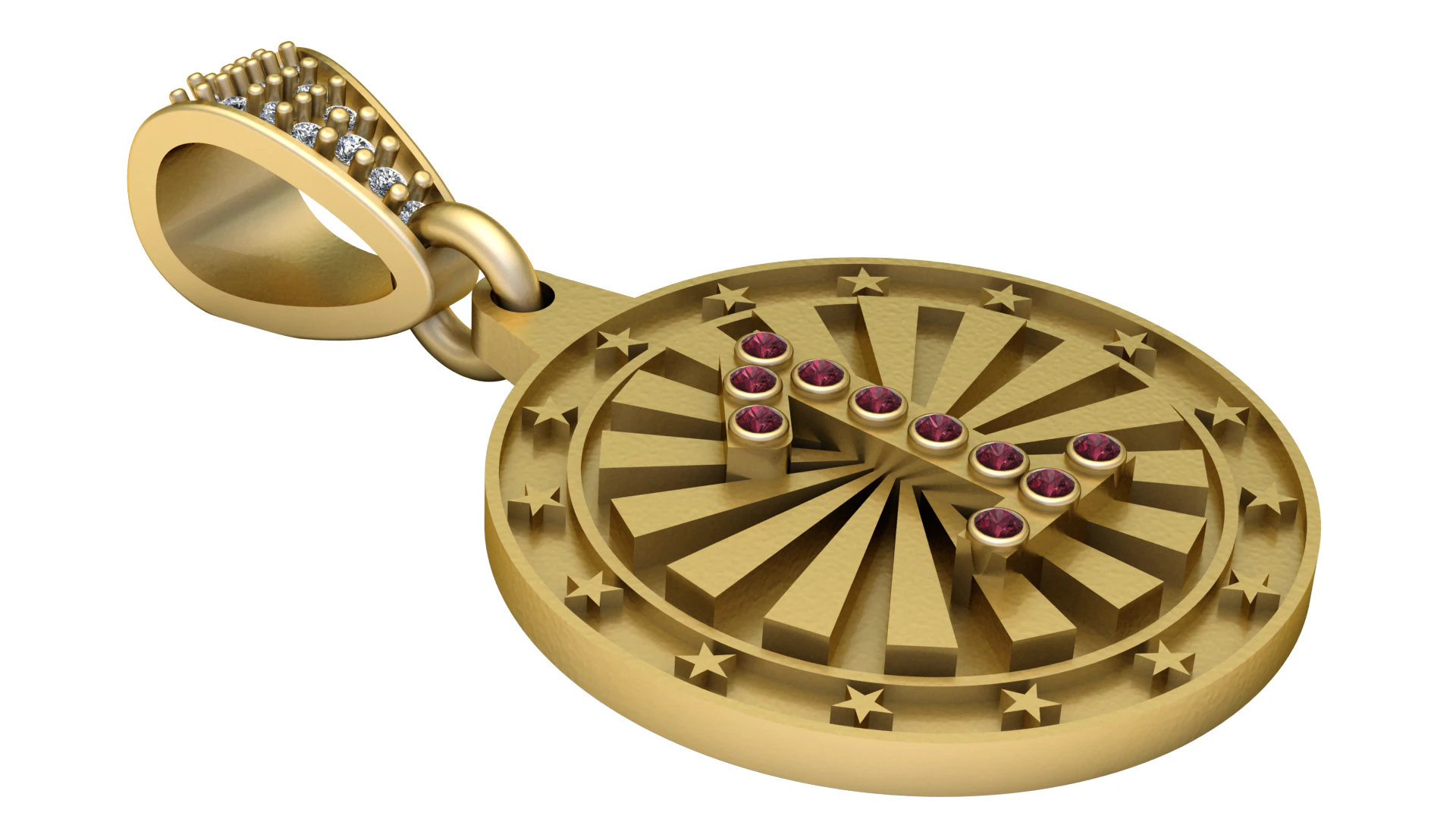 Initial Pendant 3D Print Model .c4d .max .obj .3ds .fbx .stl .blend 