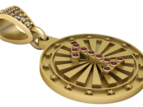 Initial Pendant 3D Print Model