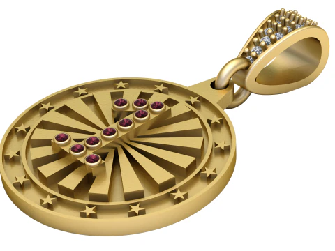 Initial Pendant 3D Print Model