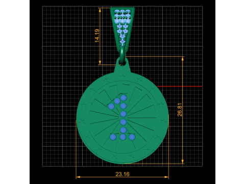 Initial Pendant 3D Print Model