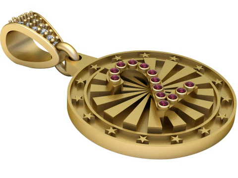 Initial Pendant 3D Print Model