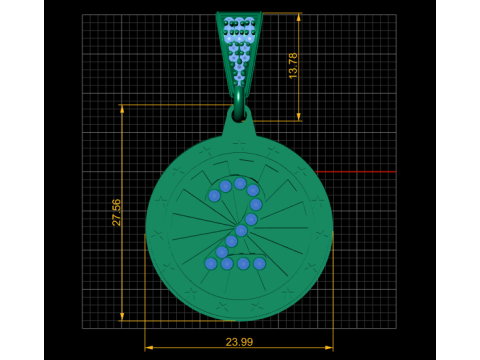 Initial Pendant Modello di stampa 3D