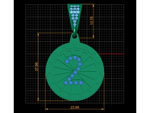 Initial Pendant 3D Print Model