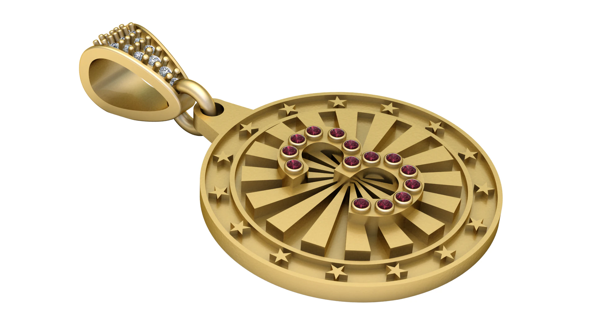 Initial Pendant 3D Print Model .c4d .max .obj .3ds .fbx .stl .blend 