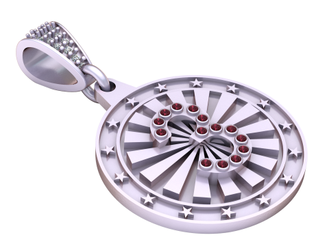 Initial Pendant Modelo de Impressão 3D