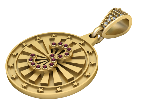 Initial Pendant Modelo de Impressão 3D