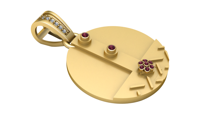 Modern Abstract Pendant 3D Print Model .c4d .max .obj .3ds .fbx .stl .blend 