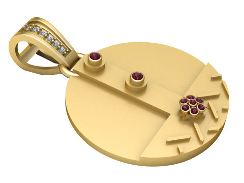 Modern Abstract Pendant 3D Print Model