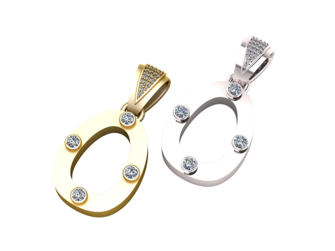 Oval pendant Model Cetak 3D