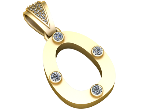 Oval pendant 3Dプリントモデル