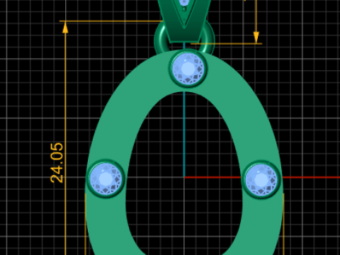 Oval pendant 3Dプリントモデル