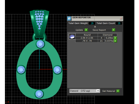 Oval pendant 3Dプリントモデル