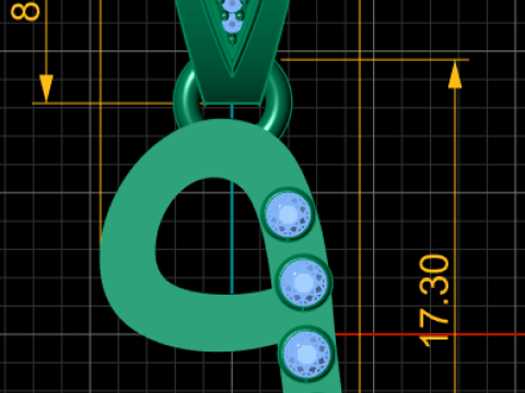 Abstract pendant Model Cetak 3D