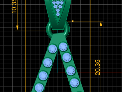 Double bar pendant 3D Print Model