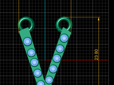 V shape pendant 3D 打印模型